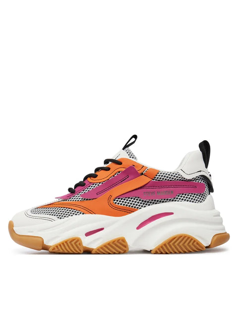 Steve Madden Women's Orange & Magenta Possession-E Sneakers | Steve Madden In Lebanon