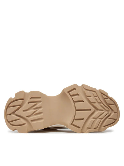 Steve Madden Women's Beige & Gold Zoomz Sneakers | Steve Madden In Lebanon