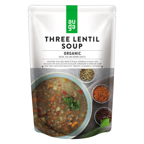 Auga Three Lentil Soup Organic 400g