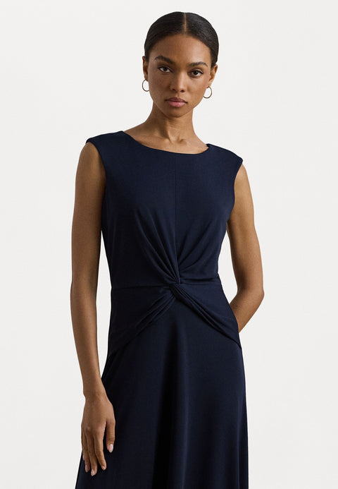 Lauren Ralph Lauren Women's Navy Twist Front Jersey  Dress |Lauren Ralph Lauren in Lebanon