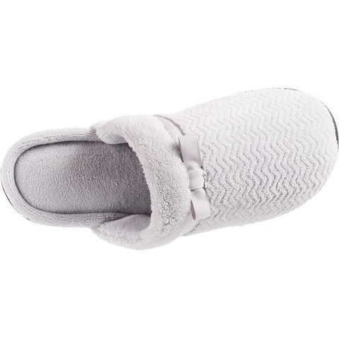 Isotoner Women's Light Gray Chevron Slip On Clog Slippers | Isotoner In Lebanon
