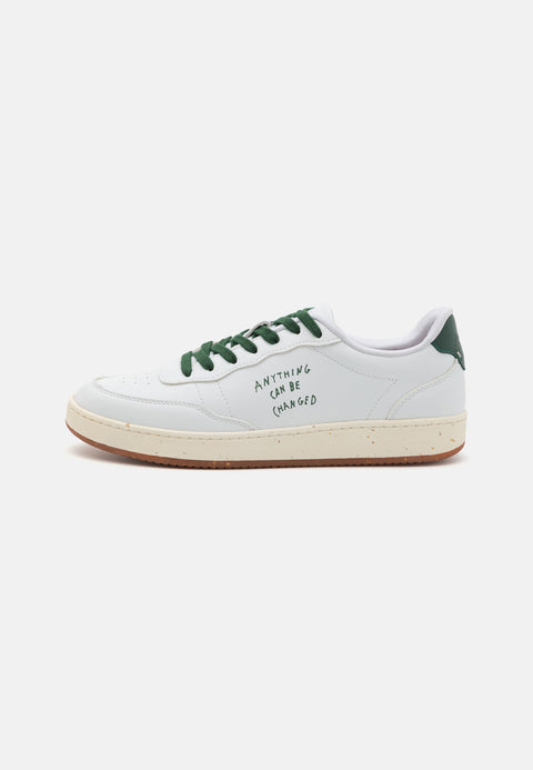 ACBC Unisex Whit & Dark Green Shcbenat Evergreen Nature Sneakers | ACBC In Lebanon