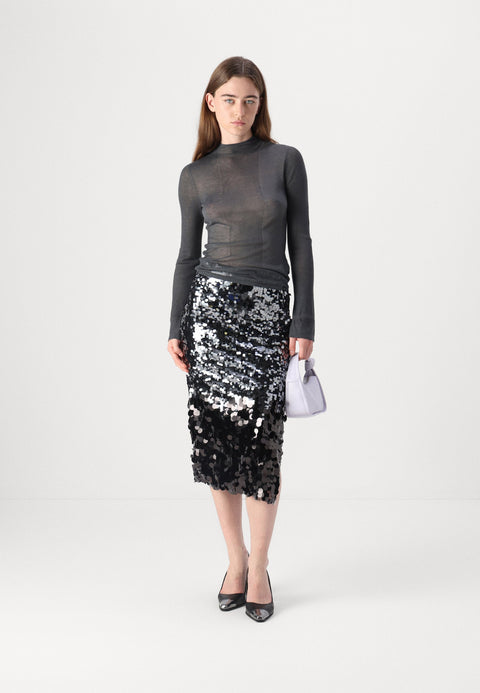 DKNY Women's Silver Scale Sequin Skirt | DKNY  in Lebanon