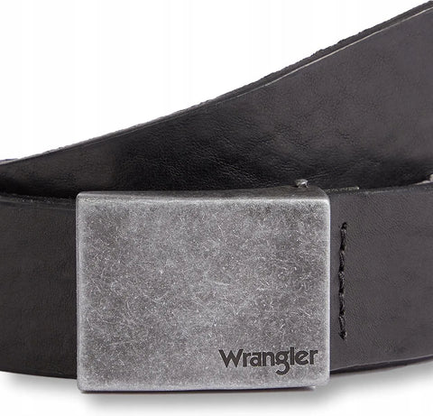 Wrangler Men's Black Pasek Plate Belt  | Wrangler In Lebanon