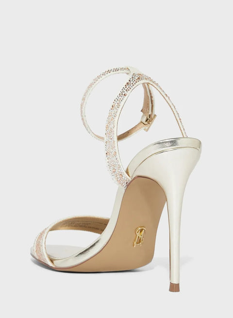 Steve Madden Women's Gold Knockout Heeled Sandals | Steve Madden in Lebanon