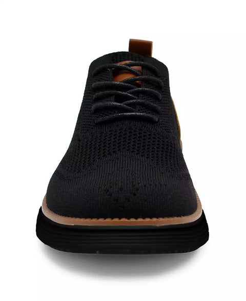 Akademiks Men's Black Olney Wingtip Knit Oxford Sneaker |Akademiks In Lebanon
