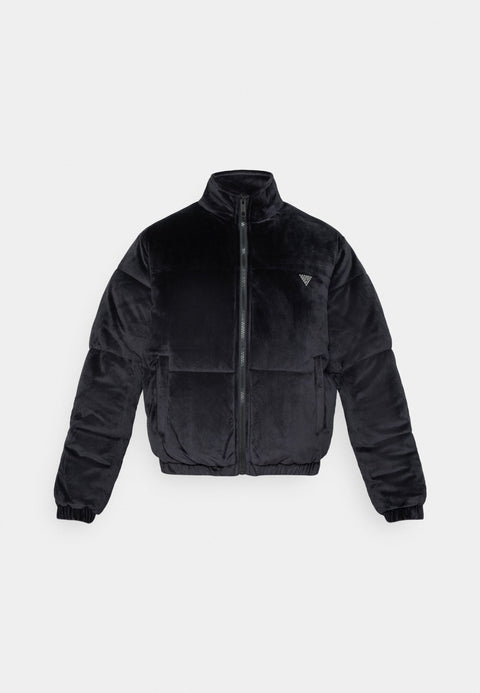 Guess Women's Black Couture Zip-Front Puffer Jacket | Guess In Lebanon