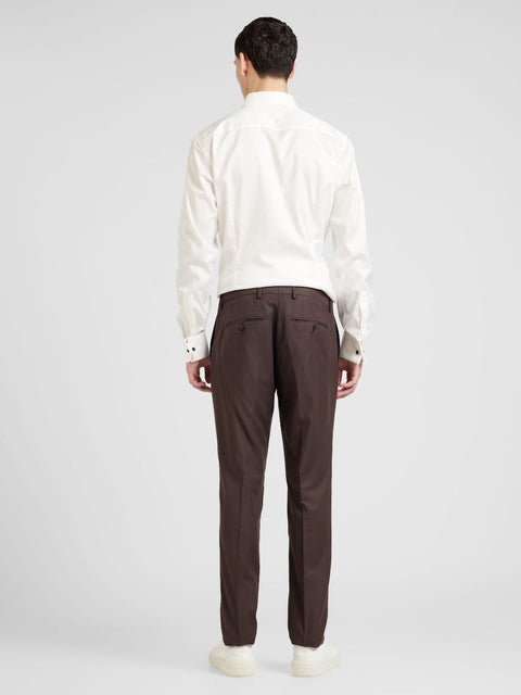 Jack & Jones Men's Dark Brown Slim Fit Crease Trousers | Jack & Jones In Lebanon