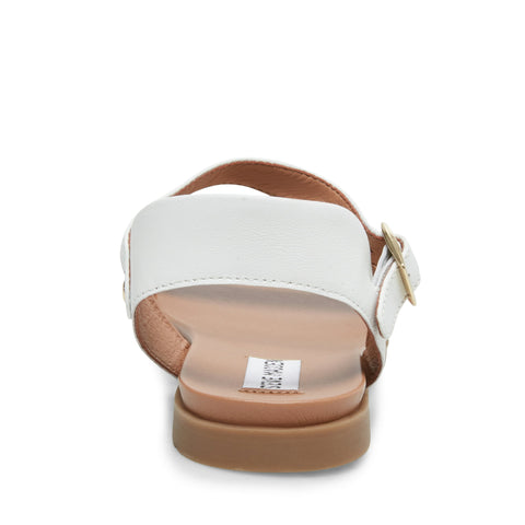 Steve Madden Women's White Dina Flat Sandals | Steve Madden In Lebanon