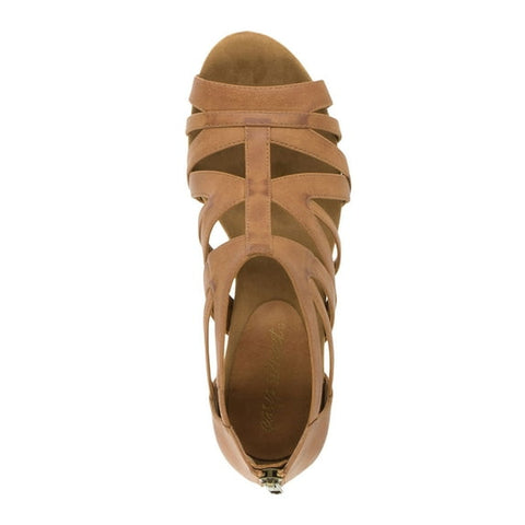 Easy Street Women's Cognac Amaze Block Heeled Sandals | Easy Street In Lebanon