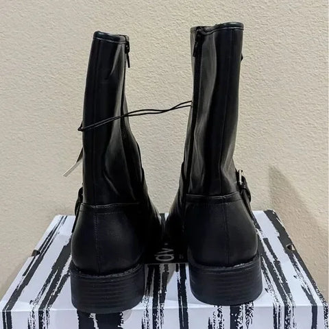 DV by Dolce Vita Ladies' Black Moto Biker Boots