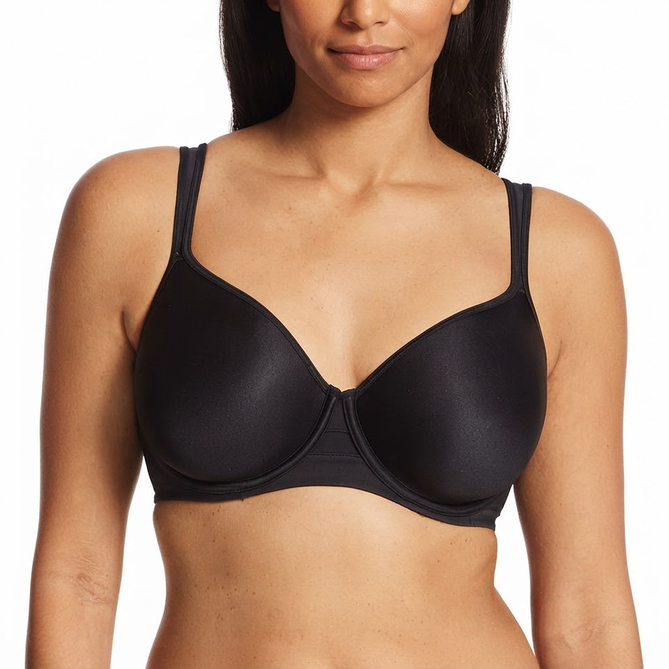 Bali Women's Black Comfort Breathable Minimizer Wired Bra
