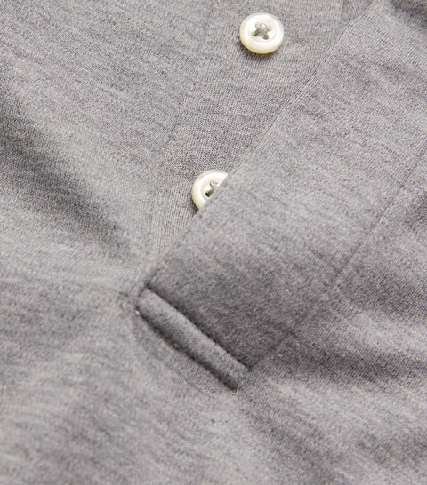 Polo Ralph Lauren Men's Gray Steel Heather Covered-Placket Polo T-Shirt | Polo Ralph Lauren In Lebanon