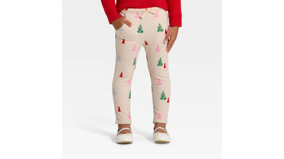 Cat & Jack Girl's Beige Ribbed Leggings | Cat & Jack In Lebanon