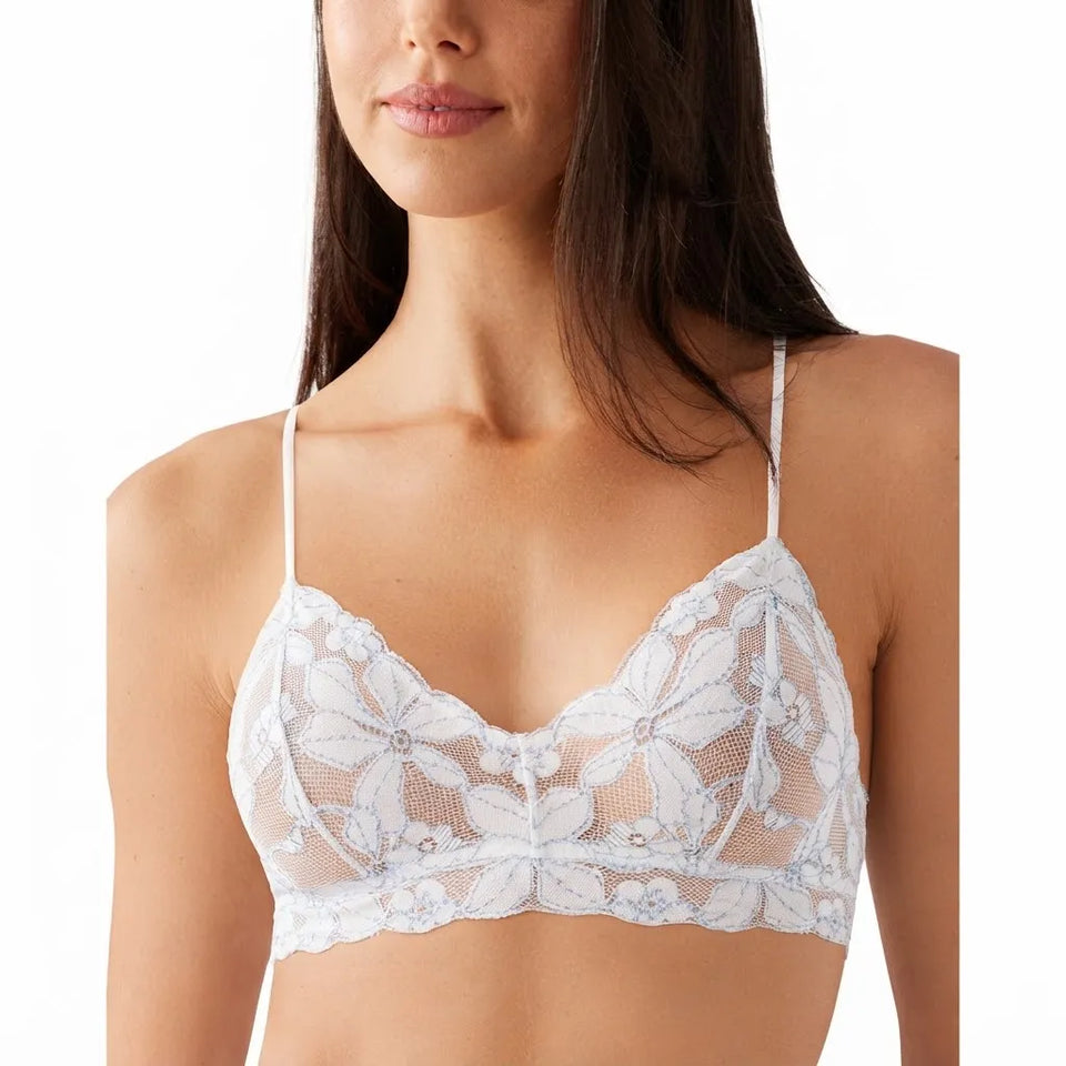 B.tempt'd Women's White Floral Lace Bralette Bra