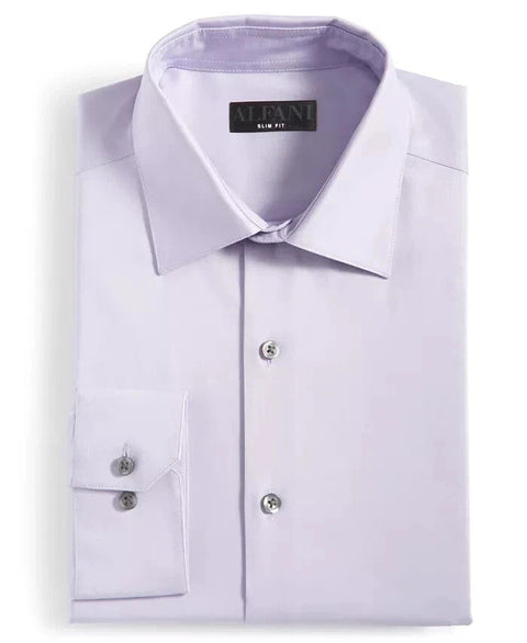 White dress shirt with collar and buttons on a white background
