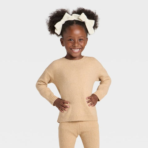 Cat & Jack Girl's Beige Pack Of 2pcs Sweater Top and Bottom Set | Cat & Jack In Lebanon