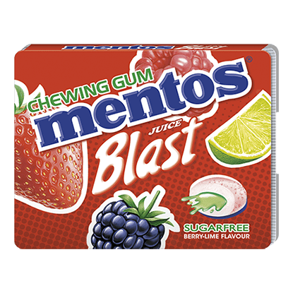Mentos Chewing Gum Juice Blast Lime Flavour 14g - 8 pieces | Mentos In Lebanon