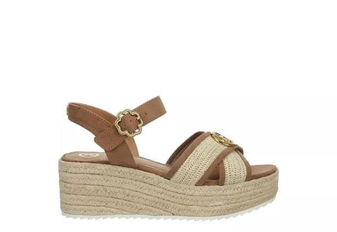 Sam & Libby Women's Corrinne Wedge Sandals (Natural/Toffee) - Size 11.0 M
