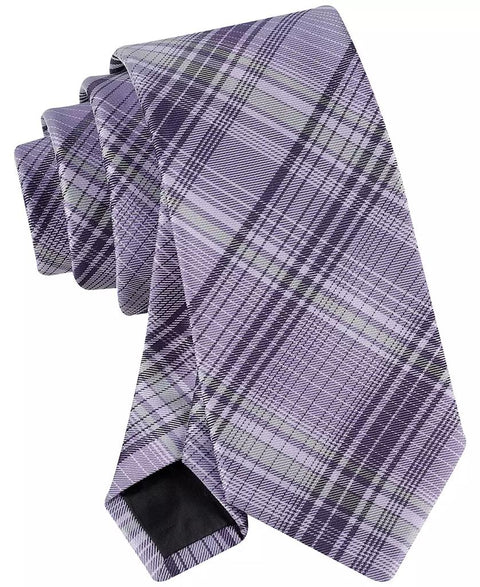 Calvin Klein Men's Lilac Delia Plaid Tie | Calvin Klein In Lebanon