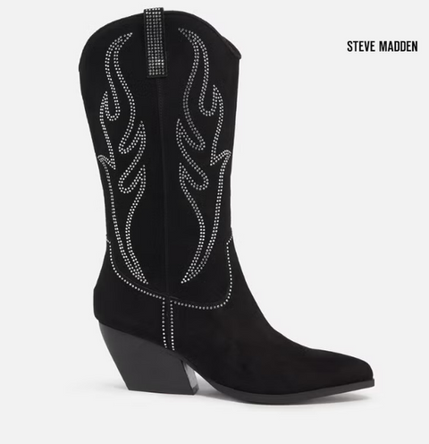 Steve Madden Women's Black Walkover Boots | Steve Madden in Lebanon