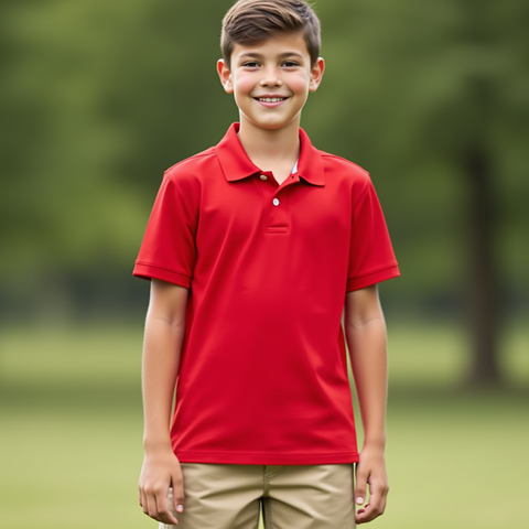 Cat & Jack  Boy's Red Polo Neck T-Shirt | Cat & Jack In Lebanon