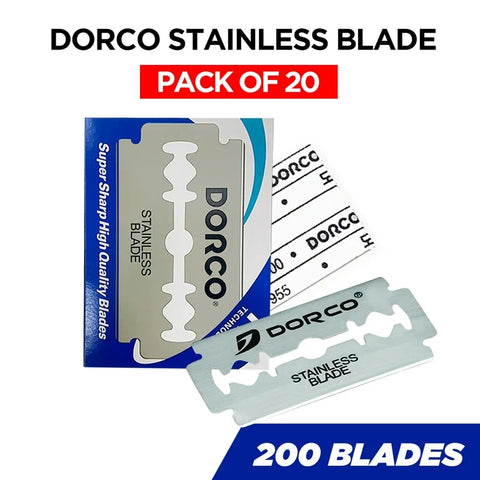Dorco Platinum Extra Double Edge Razor Blades - 20 Pack