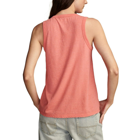 Lucky Brand Women's Pink Woodstock Graphic Prin Calypso Tank Top | Lucky Brand  In Lebanon