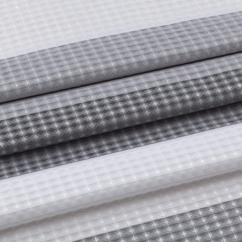 Ellen Tracy Gray Waffle Weave Ombre Stripe Fabric Shower Curtain | Ellen Tracy In Lebanon