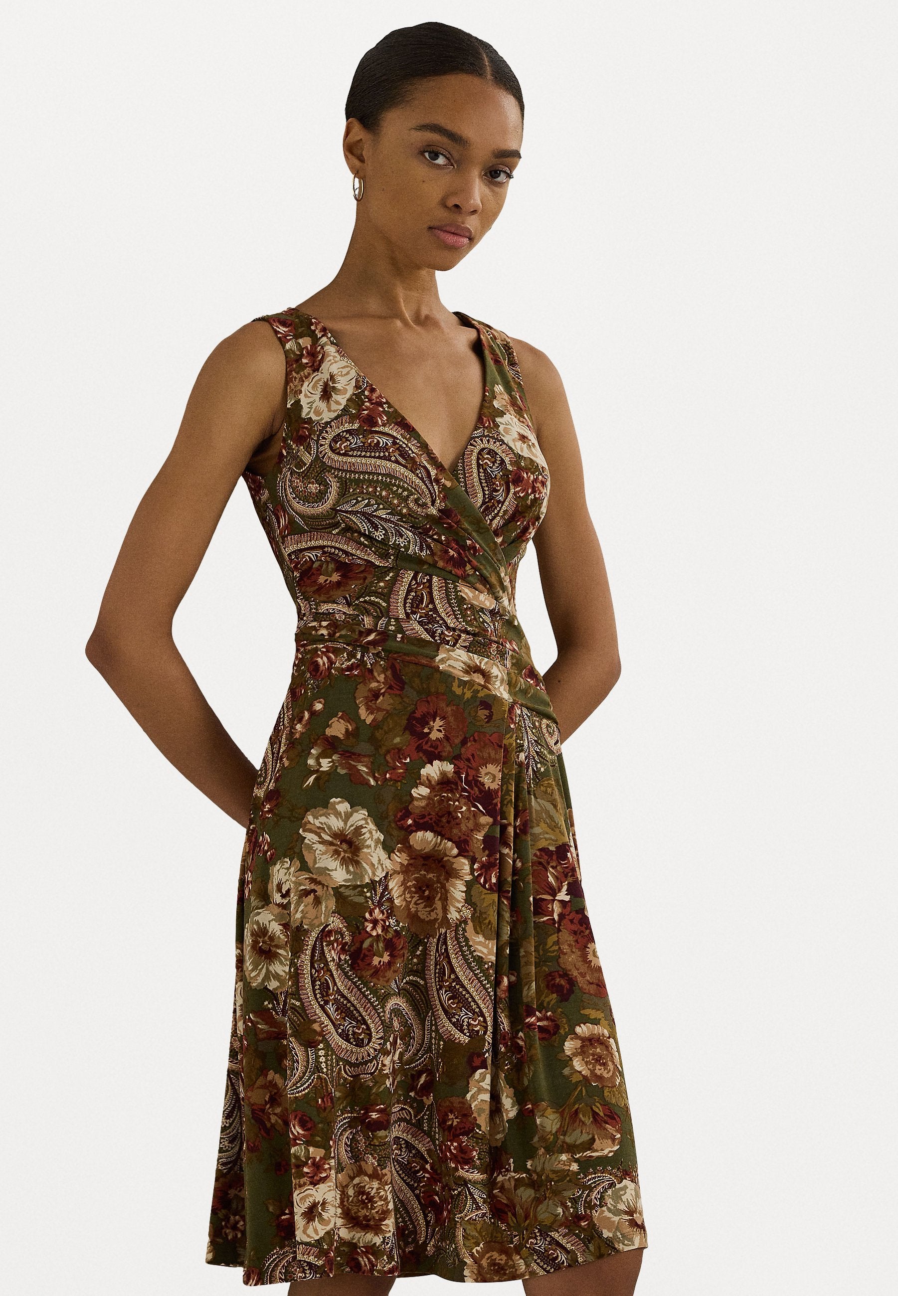 Lauren Ralph Lauren Women's Multi Green Floral Sleeveless Dress  | Lauren Ralph Lauren  in Lebanon