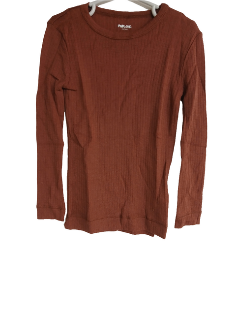 POMPdeLUX Girl's Brick Long-Sleeve Blouse |POMPdeLUX in Lebanon