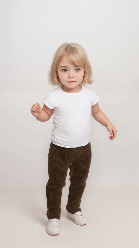 POMPdeLUX Baby Girl's Brown Greenville KT Knit Leggings|POMPdeLUX in Lebanon