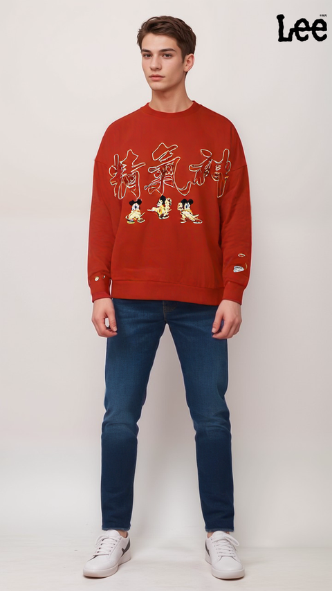 Lee Men's Red Sweatshirt | Lee in Lebanon