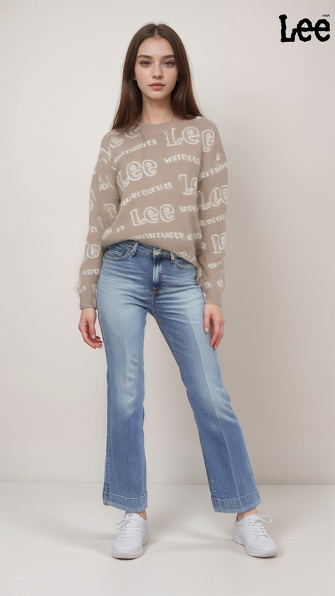Lee Women's Beige Long-Sleeve Sweatshirt| Lee in Lebanon