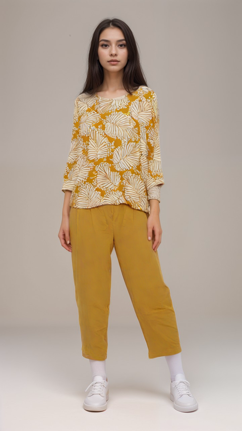 Cybele Women's Mustard Pajama Set | Cybele in Lebanon