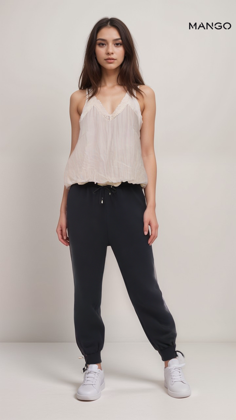 Mango Women's Beige Sleeveless Blouse| Mango in Lebanon