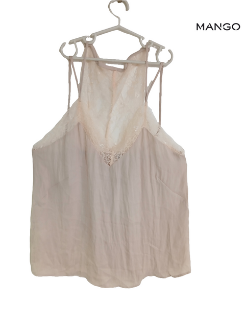 Mango Women's Beige Sleeveless Blouse| Mango in Lebanon