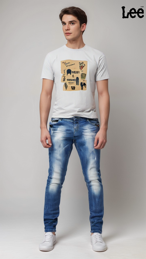 Lee Men's White Short-Sleeve T-Shirt| Lee in Lebanon