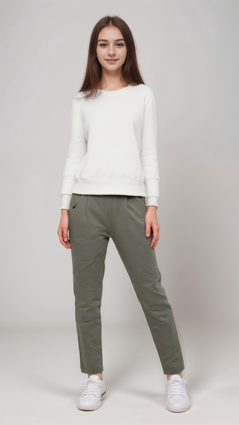 S.Oliver Girl's Green Straight Pants | S.Oliver in Lebanon