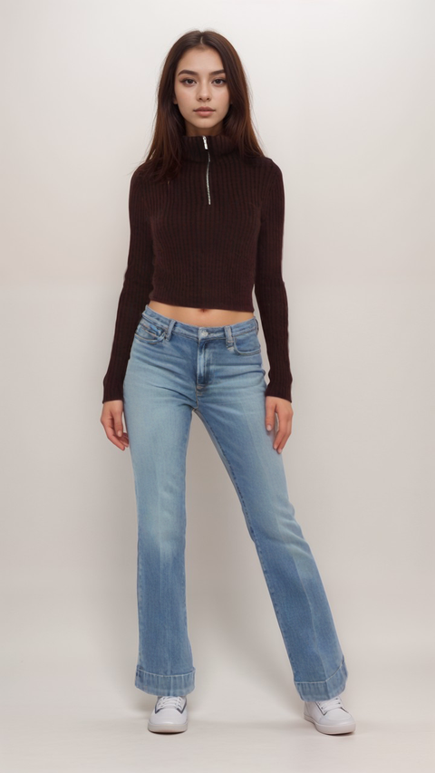 LeGer Women's Burgundy Zippered Sweatshirt | LeGer in Lebanon