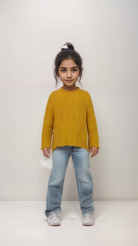 Boboli Girl's Mustard Long-Sleeve Blouse| Boboli in Lebanon
