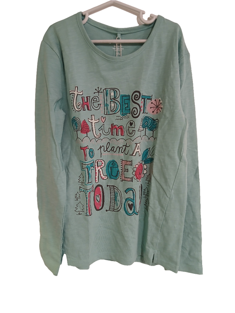 Boboli Girl's Mint Green Long-Sleeve Blouse| Boboli in Lebanon