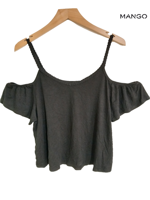 Mango Women's Black Sleeveless Top| Mango in Lebanon