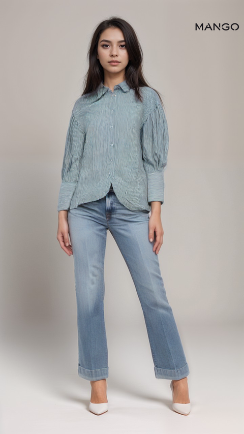 Mango Women's Multicolor Long-Sleeve Shirt| Mango in Lebanon