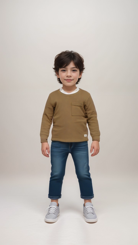 POMPdeLUX Boy's Acorn Ecric Long-Sleeve Blouse |POMPdeLUX in Lebanon
