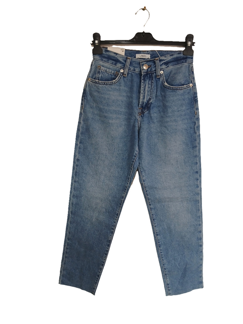 Forever 21 Women's Blue Mom High Rise Tapered Leg Jeans |Forever 21 In Lebanon