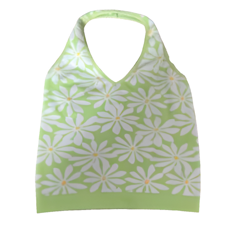 Forever 21  Women's Lime Green Floral Open Back Crop Top | Forever21 In Lebanon
