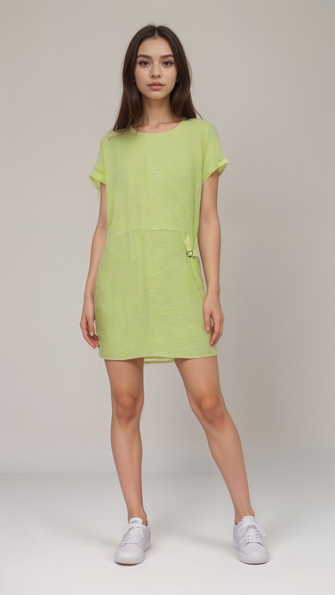 Cybele Women's Green Short-Sleeve Sleep Dress |Cybele in Lebanon