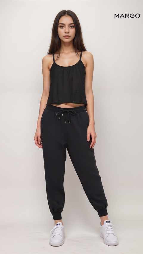Mango Women's Black Sleeveless Top| Mango in Lebanon