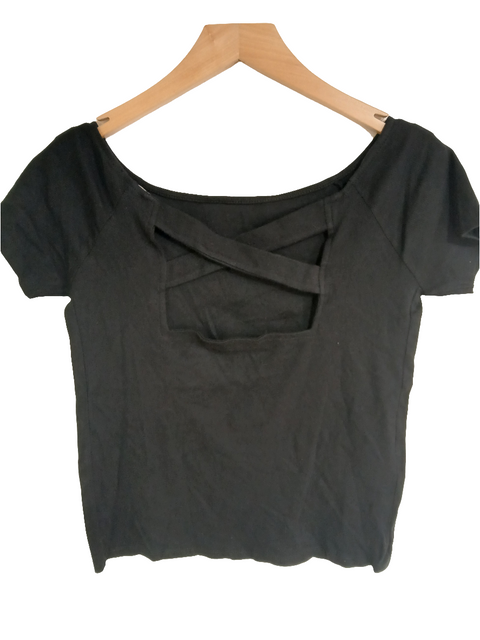 Mango Women's Black Short-Sleeve T-Shirt | Mango in Lebanon